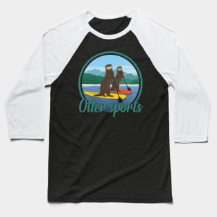 Otter sports emblem pun Baseball T-Shirt
